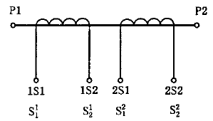 互感器有兩個(gè)二次繞組，各有自身鐵心