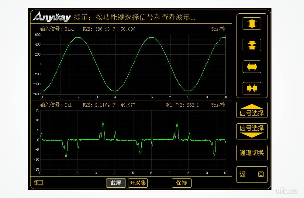 變頻家用電器功率表實測波形圖