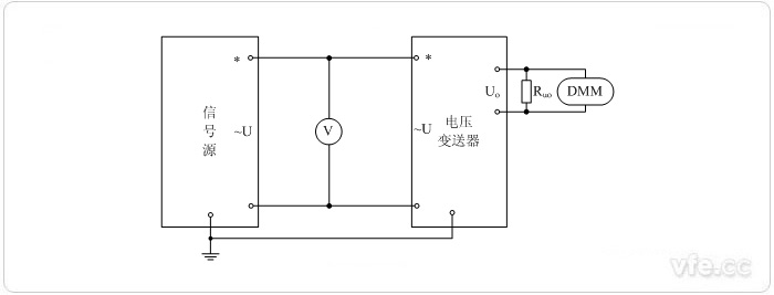 電壓輸出型電壓變送器電壓校準(zhǔn)接線圖